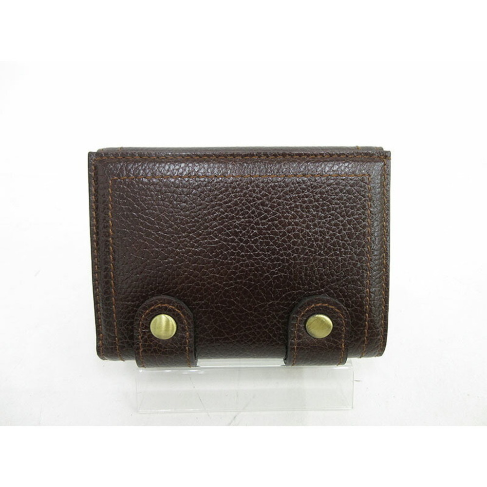 Burberry Brown Leather Double Wallet Hook